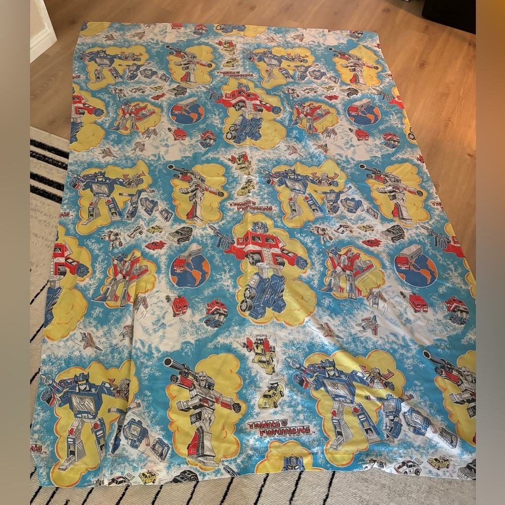 Vintage Transformers Twin Flat Sheet from the 80’s